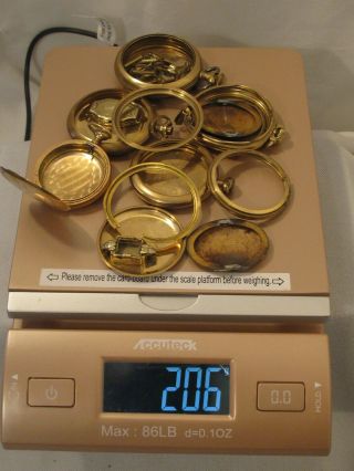 206 Grams Of Gold Filled Watch Cases And Small Jewerly