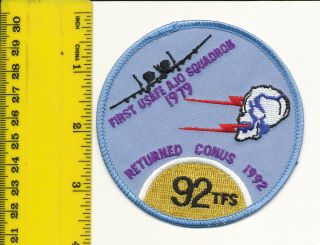 Fighter Squadron Usaf Patch 92 Tfs A - 10 Raf Woodbrigde To Conus