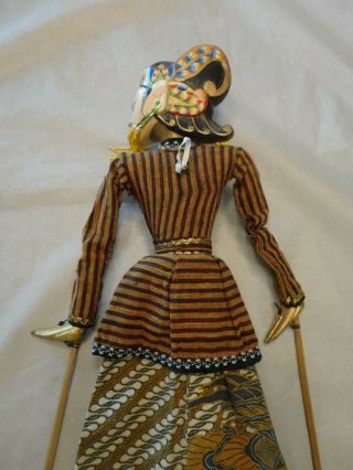 Vintage Pair Wayang Golek Stick Puppets (93) 3