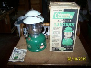Vintage 1970 Coleman 5122 Lp Gas Lantern W/box,  Collector Quality