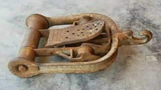 Antique Vintage Myers Universal Reversible Sling Pulley For Barn Hay Trolley