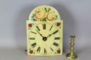 Rare Early 19th C Pa German Wag On The Wall Clock Paint Decoration