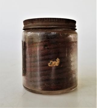 vintage antique FUR FAME BAIT Co glass JAR full of WIGGLE WORMS fishing lure 3