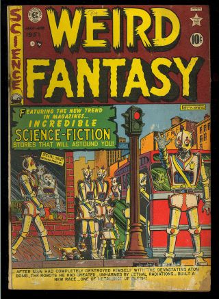 Weird Fantasy 6 Pre - Code Golden Age Robot Cover Ec Comic 1951 Gd