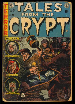 Tales From The Crypt 42 Pre - Code Golden Age Ec Horror Comic 1954 Gd -