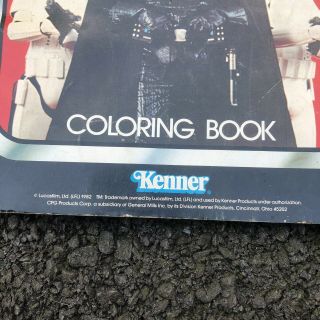 Vintage 1982 Star Wars The Empire Strikes Back Coloring Book Kenner General Mill 2