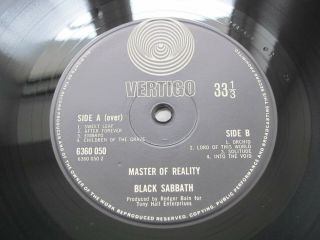 Black Sabbath Master Of Reality 1st Uk Vinyl Lp 12 " Album Vertigo Swirl Box