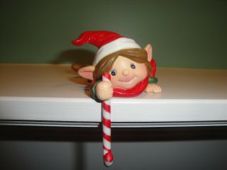 Vintage Hallmark Christmas Stocking Hanger - Pixie Elf 1