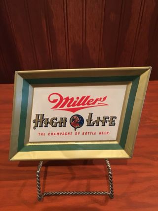 Vintage 1951 Miller High Life Beer Advertising Bar Tip Tray