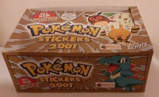 Pokemon 2001 Topps Gold Sticker S Box - 100 Packs Ultra Rare