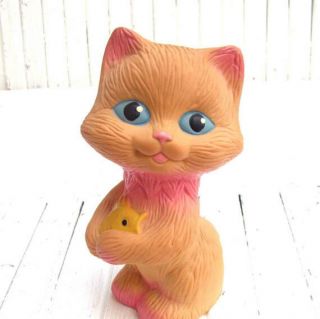 Rubber Cat Toy Kitty Vintage Soviet Toy Collectible Toy Cute Animal Toy Ussr Toy