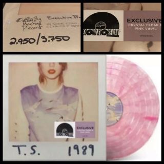 Taylor Swift 1989 2x Lp Hand D - Clear/pink Vinyl Record Store Day Rsd Pop