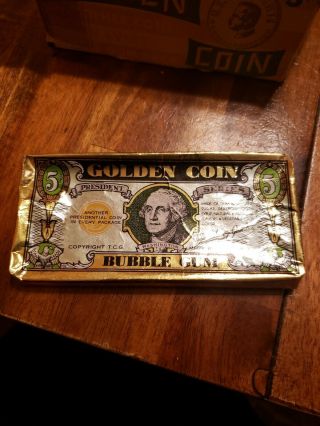 1956 Topps Golden Coin Box With 33 President Wrappers 16 Bazooka Comic 12 Trays