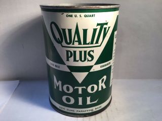 Vintage Quality Oil Can Quart Metal Gas Rare Handy Sign Tin Sunoco Wolfs Head Bp