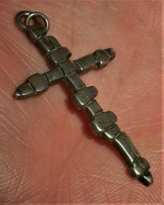 VINTAGE c.  1930s STERLING SILVER CROSS SPANISH COLONIAL STYLE vafo 2