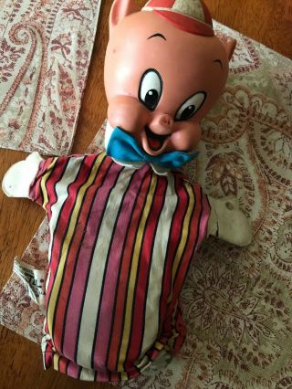 Vintage Mattel Porky Pig Pull String Toy 1964