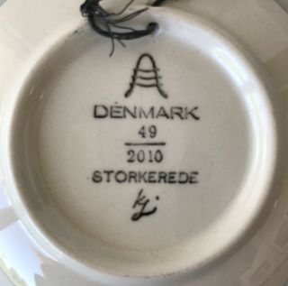 Stork Mini Plate Royal Copenhagen 49/2010 Denmark Fajance Storkerede Collector 3