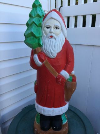 Vintage 30 " Union Products Father Christmas Santa Claus Blow Mold Lighted Htf