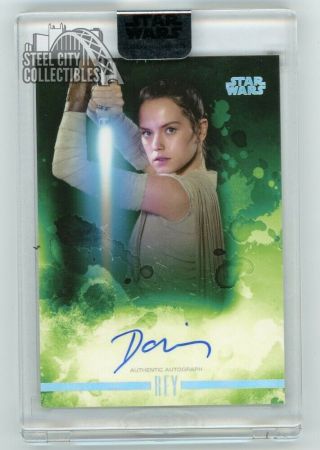Daisy Ridley Rey 2019 Topps Star Wars Stellar Signatures Autograph Card 35/40