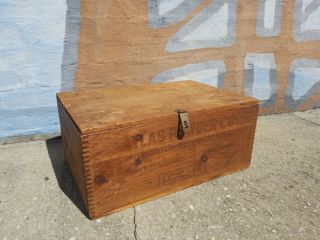Large Antique Dynamite Explosive 50lb Wooden Box Atlas Powder Company With Lid