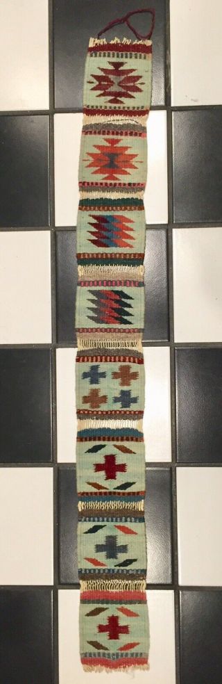 Vintage Native American Navajo Wool Blanket Rug Textile Small Wall Hanging