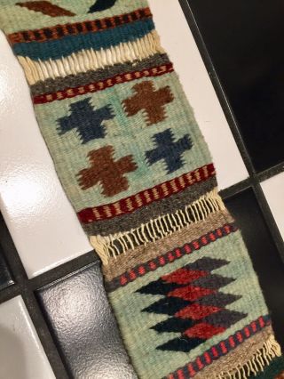 Vintage Native American Navajo Wool Blanket Rug Textile Small Wall Hanging 3