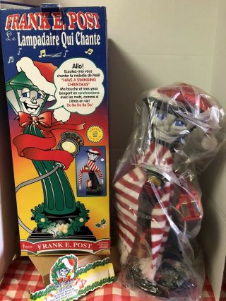 Frank E.  Post Christmas Animated Singing Lamppost 22 " Telco Vintage 1997