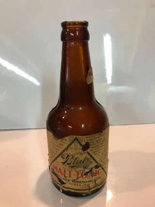 Blatz Malt Tonic Medicinal Pre Pro Prohibition Labeled Beer Antique Bottle