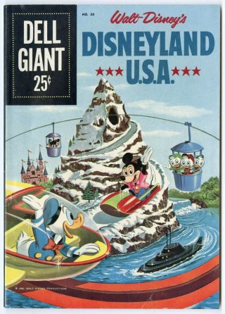 Dell Giant 30 Vf 8.  0 White Pages Disneyland Usa Donald Duck 1960