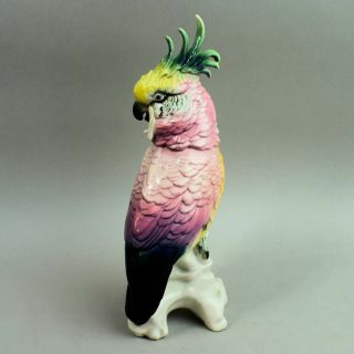 Vintage Karl Ens Porcelain 11 1/4 " Large Cockatoo Parrot Figure