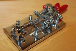 Antique Vintage Vibroplex Telegraph Signal Key Keyer Bug Morse Code Deluxe
