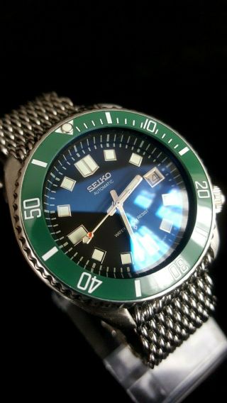Vintage Seiko 7002 Scuba Divers Watch 6105 8110 Captain Willard Apocalypse Mod