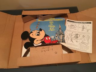 Vintage Animated Mickey Mouse Elgin Watch Display Walt Disney,  Advertising Mib