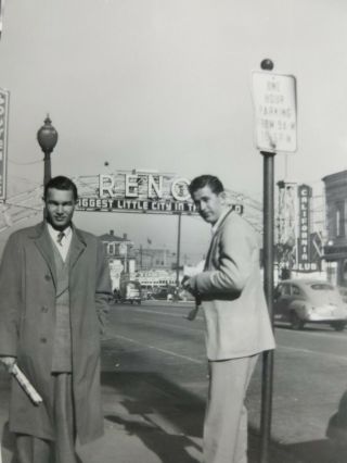 Real Vintage Photograph Reno Nevada Sign Biggest City 40 
