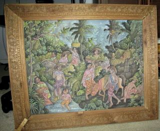 Bali Indonesia Village Harvest Painting J.  Custi Made