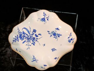 18 - 19th C Hand - Painted Porcelain Tray Similar To: Meissen Blue Onion,  Cornflower