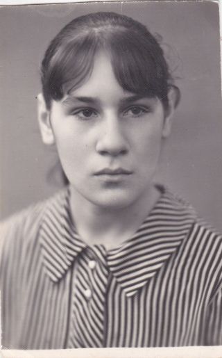 1968 Pretty Young Teen Girl Schoolgirl Fashion Old Soviet Russian Photo