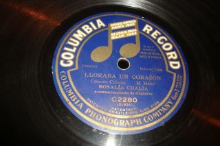 Rosalia Chalia - Columbia 78 Rpm 2280 - Las Hijas De Eva / Lloraba Un Corazon