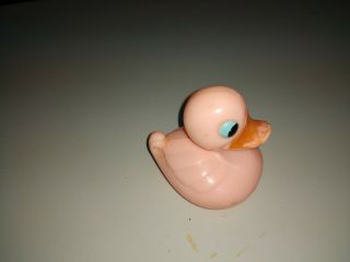 Vintage Knickerbocker Plastic Pink Duck