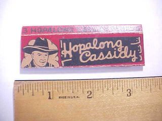 1950 Hopalong Cassidy Cardboard Pencil Holder For 3 Pencils Vg,