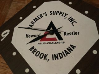 Rare Vintage 1960s Allis Chalmers Clock Sign Farm Tractor Kessler Brook In D - 21