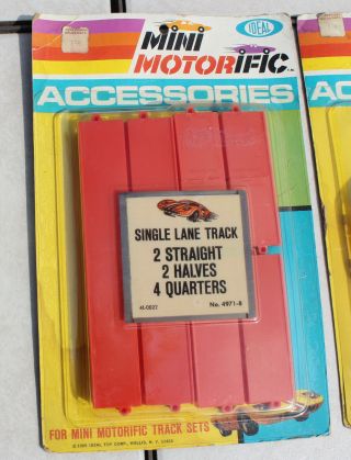 2 packs 1960 ' s 1970 ' s Vintage Ideal Mini Motorific Carded 8 - Tracks 2 - Switches 2