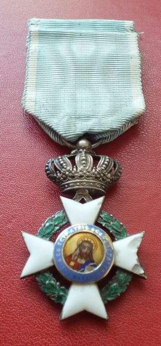 Greece Greek Knight Of The Order Of The Redeemer Gold Center Medal Badge