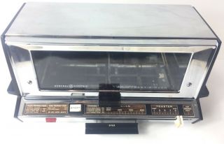 Vintage General Electric Ge Deluxe 473a Toast - R - Oven A3t93b Chrome Toaster Oven