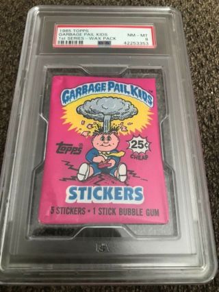 1985 Topps Garbage Pail Kids 1st Series Wax Pack Psa 8 Nm - Mt (were Just Graded)