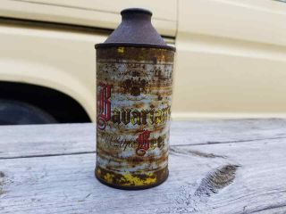 Vintage Bavarian`s Old Style Beer Can - Cone Top - Empty