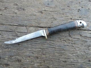 Small Vintage Western Boulder Colo.  Fixed Blade Knife 6 1/4 " Total Length
