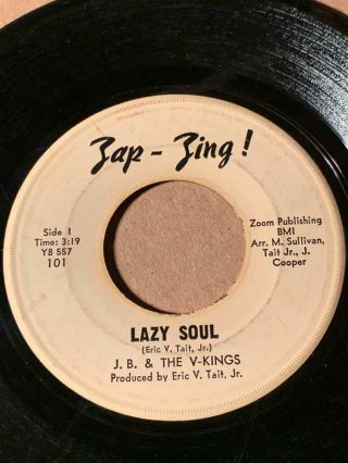 J.  B.  & The V - Kings Zap - Zing 101 Lazy Soul / I 