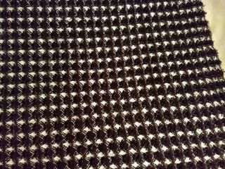 Vintage Brown/Ivory Wool Blend Checkered Plaid Fringe Blanket Throw (78 