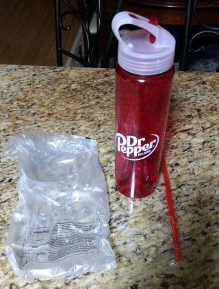Dr Pepper Est 1885 Promotional Sports Drink Water Bottle With Lid And Spout Rare